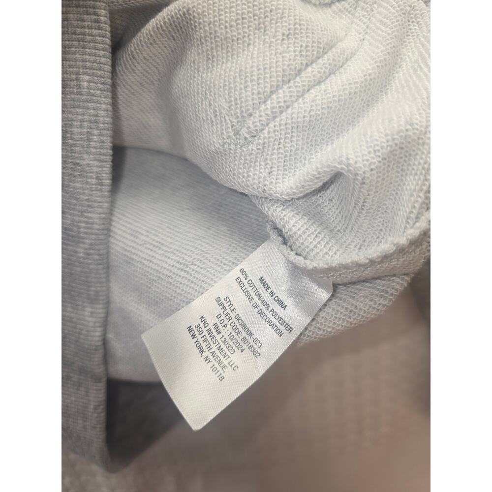 Gap Full Zip Jacket Hoodie Unisex Kids SIze 8 Gray Fleece Graphic Logo 7601 - Picture 4 of 6